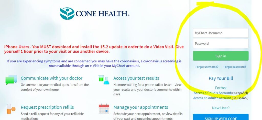 Mychart Cone Health Login: